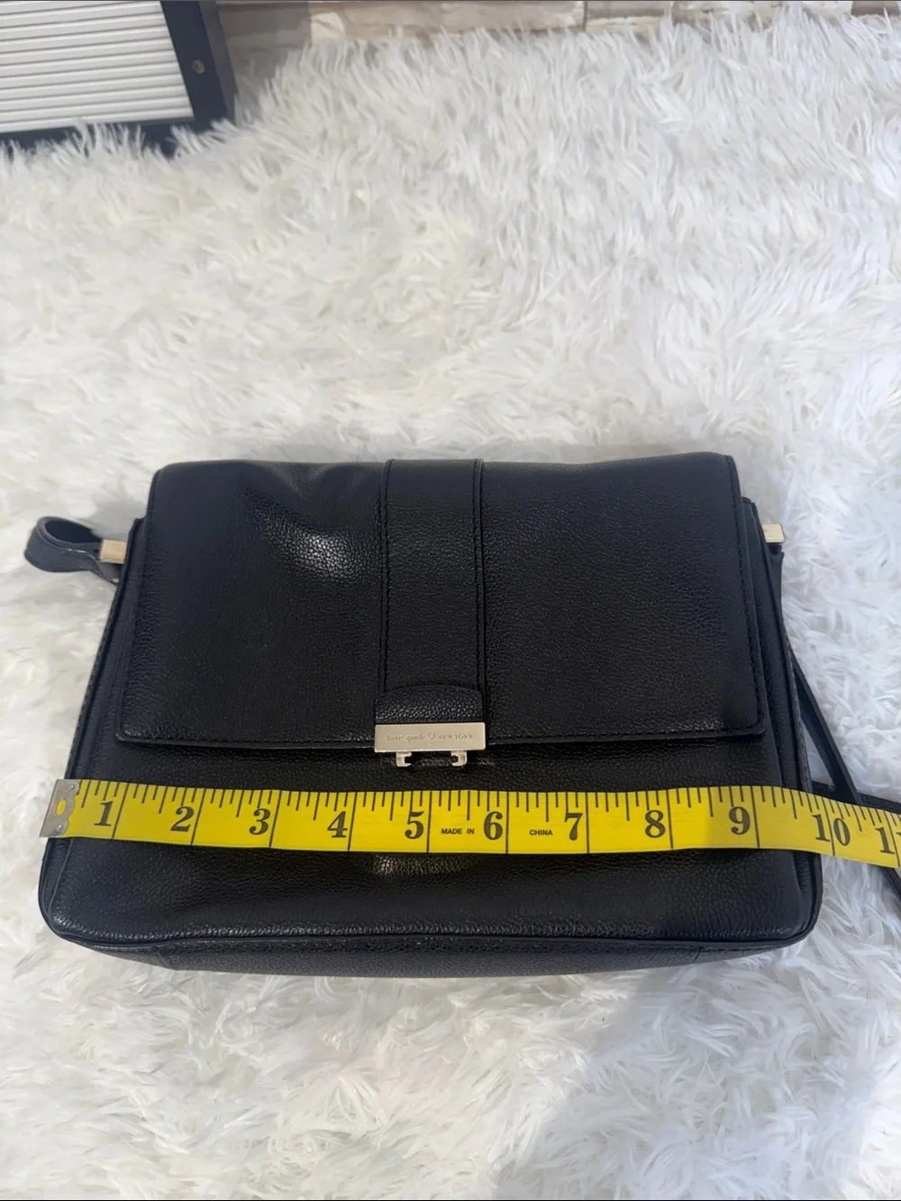 KATE SPADE NEW YORK  Milna Lovett Street Black Leather Cross Body Bag